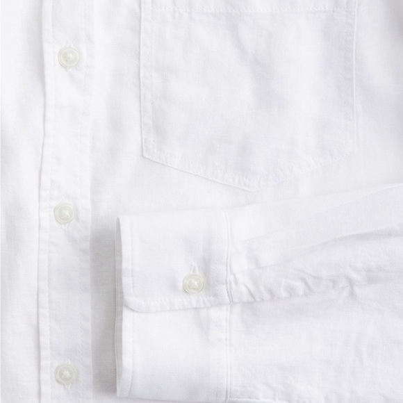 H&M Linen-bland White Cotton Shirt size M - Picture 4 of 4